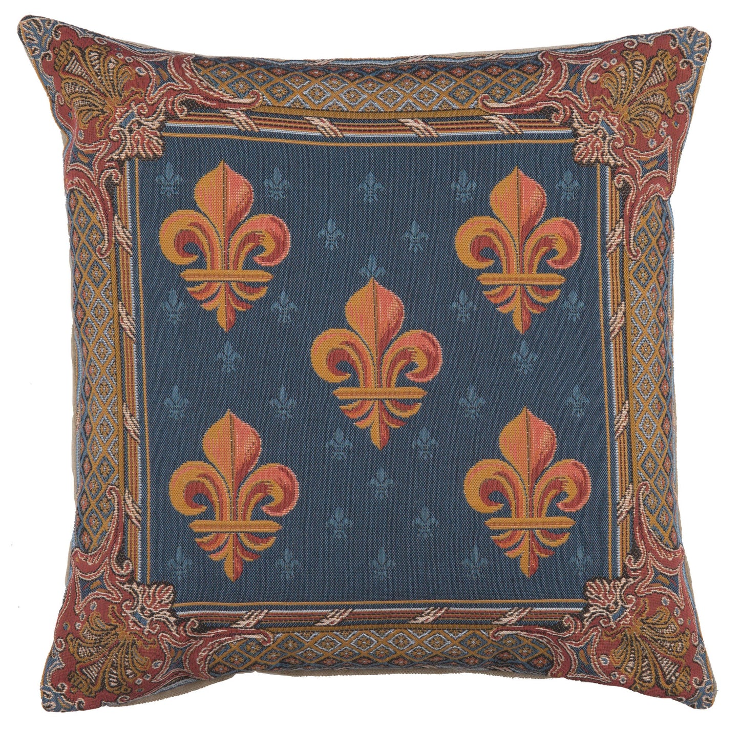Lys flower In Blue French Cushion