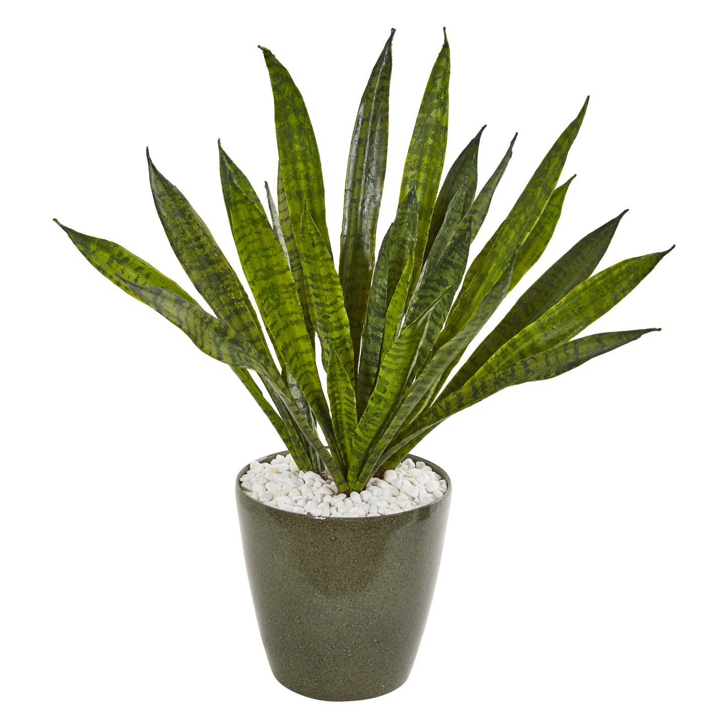 25" Sansevieria Artificial Plant in Decorative Planter