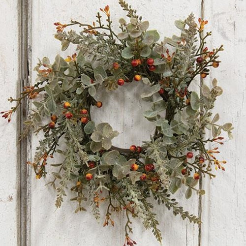 Rusty Eucalyptus Candle Ring 3" (Pack of 2)