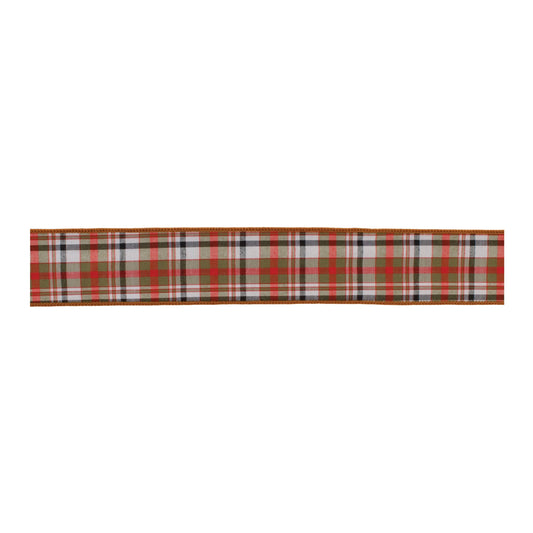 Burnt Orange Polyester Wired Ribbon (Set of 2)