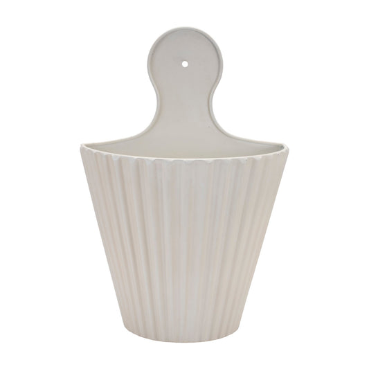 Ribbed Metal Wall Pocket (Set of 2)