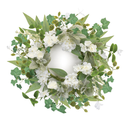 Mixed Floral and Foliage Candle Ring 17.5"D