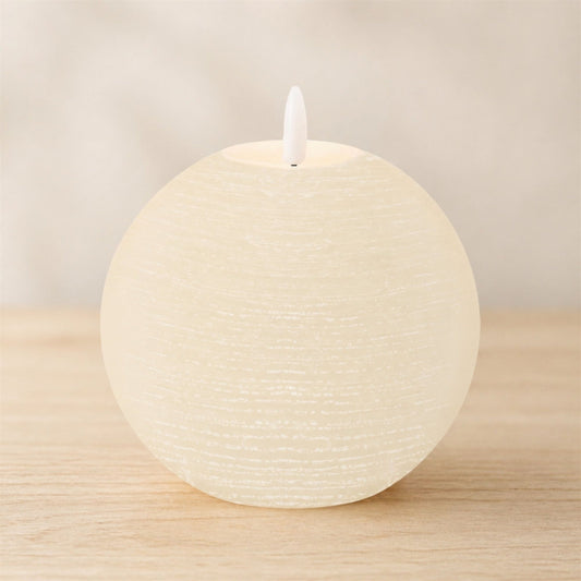FIA Wick Ivory Round Candle (Set of 2)