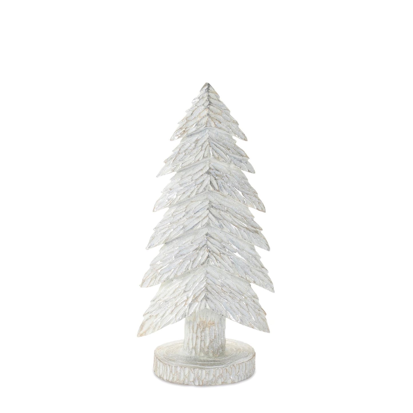 White Christmas Tabletop Trees (Set of 2)