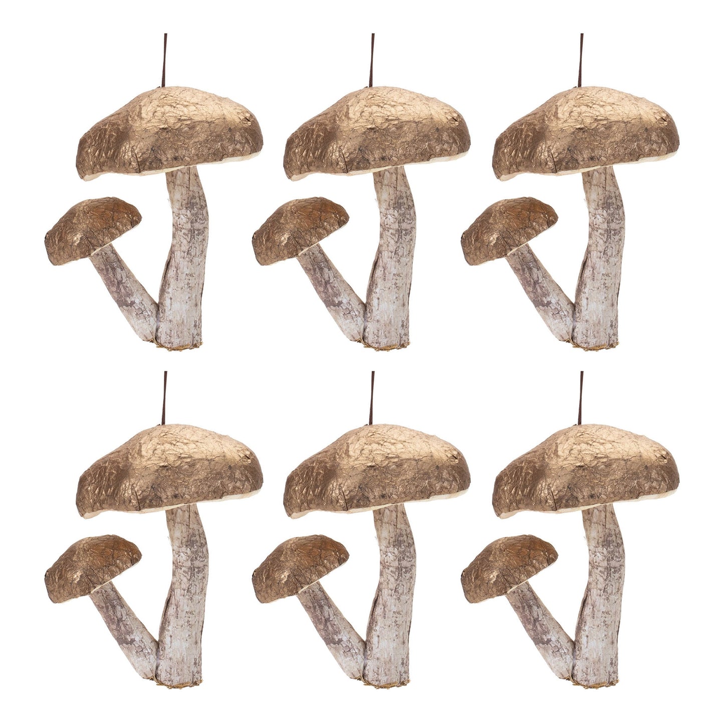 Double Mushroom Ornament (Set of 6)