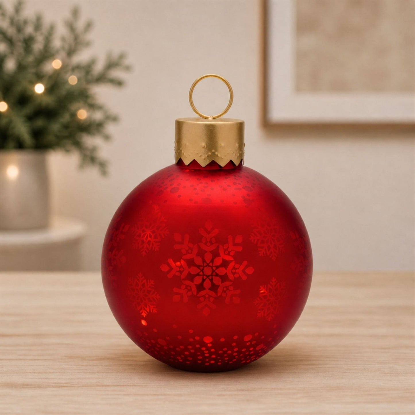 LED Snowflake Ornament Decor 11"H