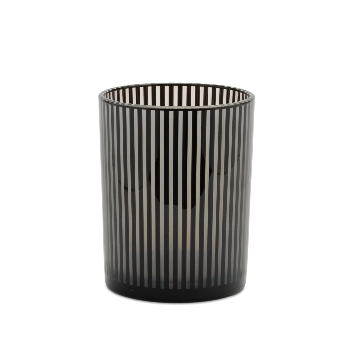 Srtiped Glass Candle Holder (Set of 2)