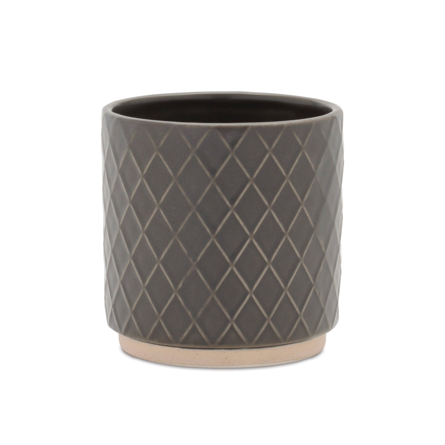 Ceramic Diamond Pattern Planter (Set of 2)