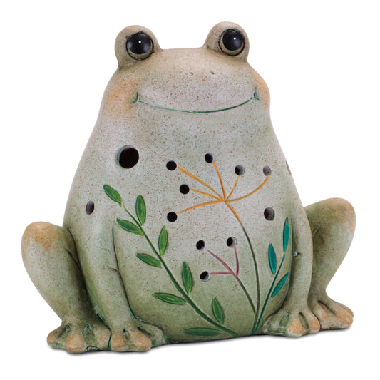 Terra Cotta Frog and Snail Decor (Set of 2)