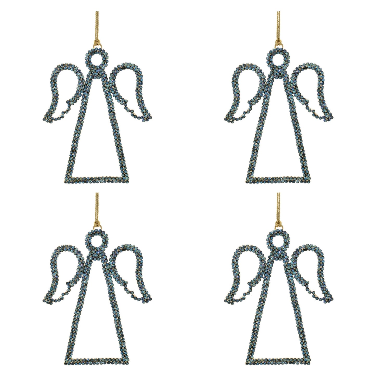 Angel Ornament Set of 4 Ð 5.25"H Iron & Acrylic