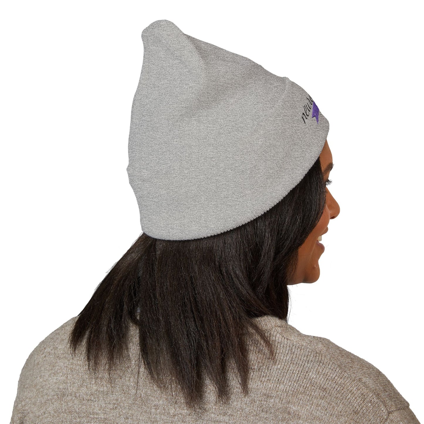Neurograceful Embroidered Beanie – Epilepsy Awareness Knit Hat