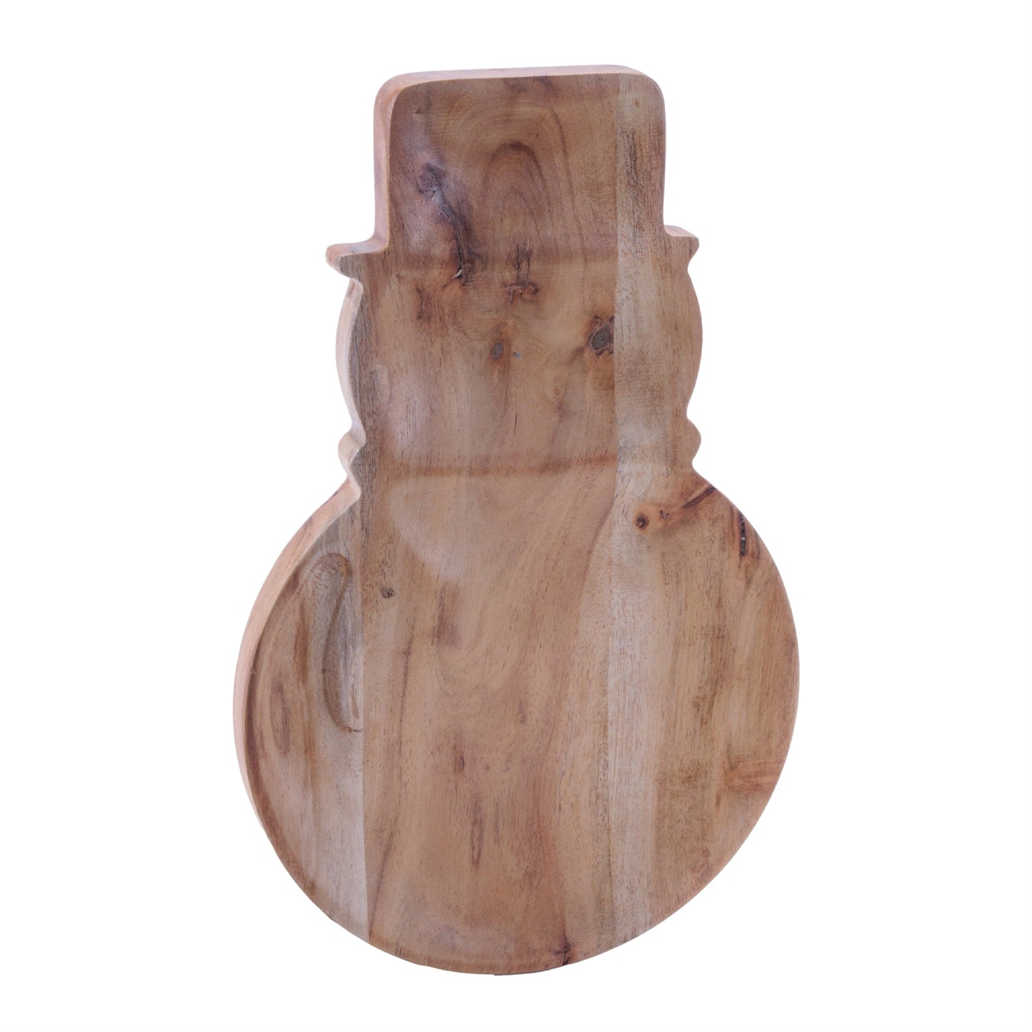 Wood Snowman Divided Serving Tray 15"L