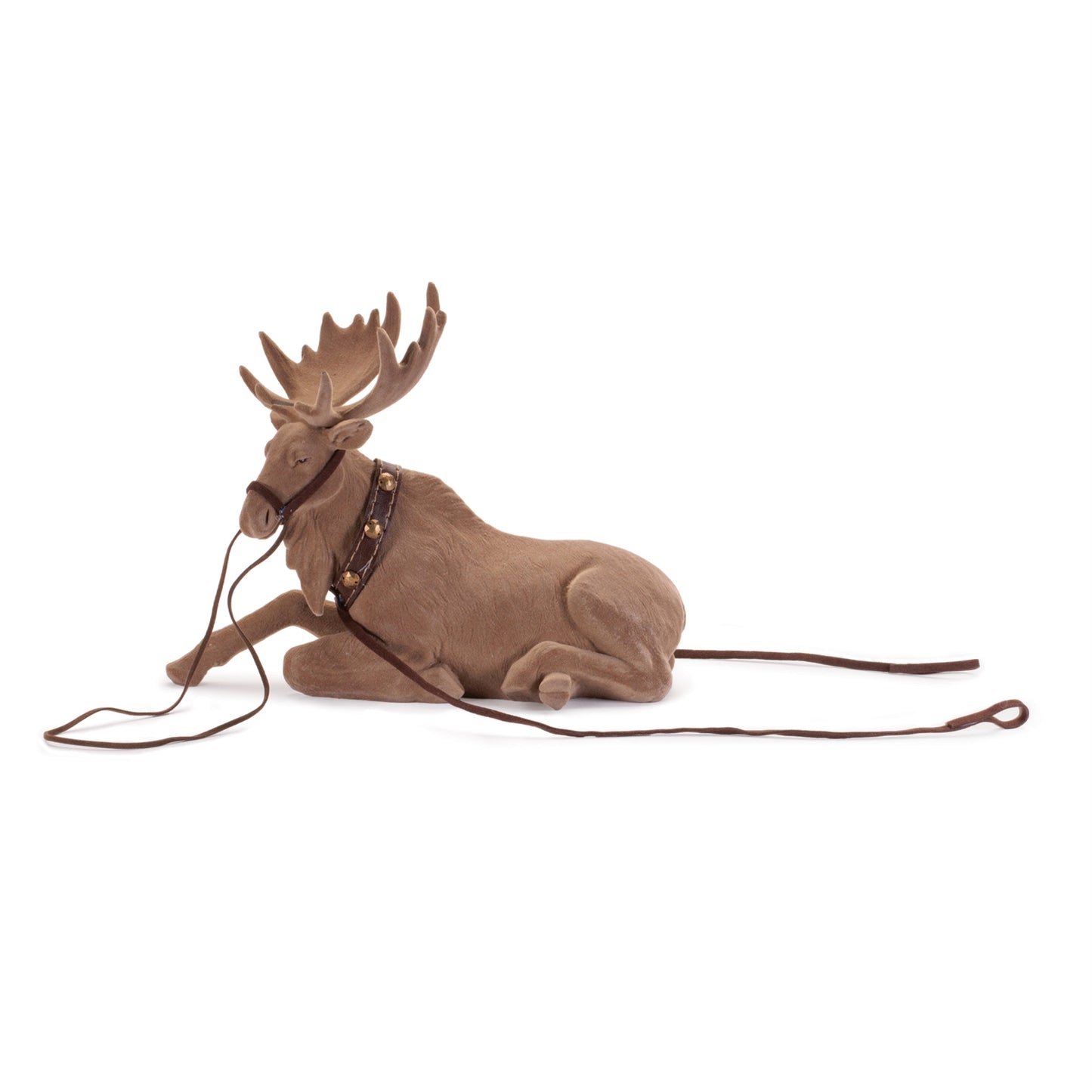 Felt Moose with Reigns (Set of 2)
