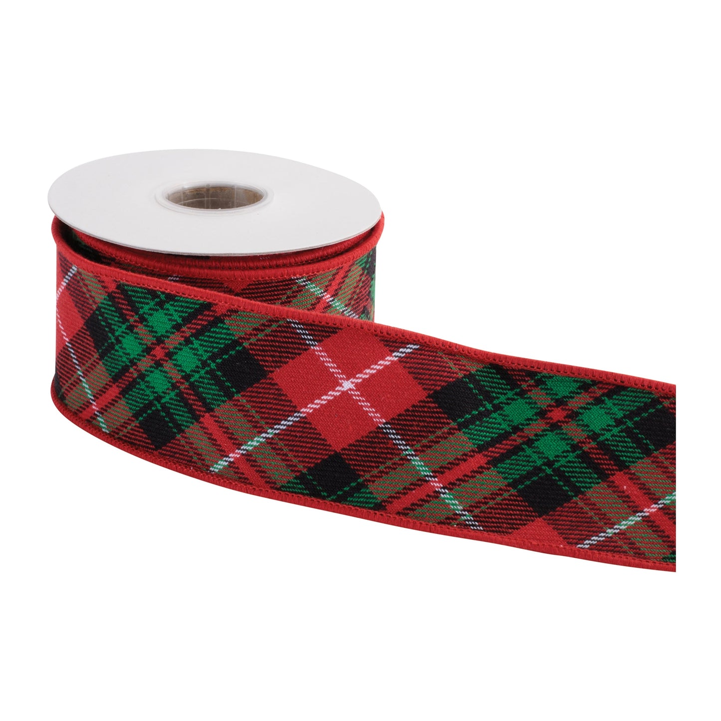 Tartan Plaid Wired Cotton Ribbon 2.5" x 5 Yds.