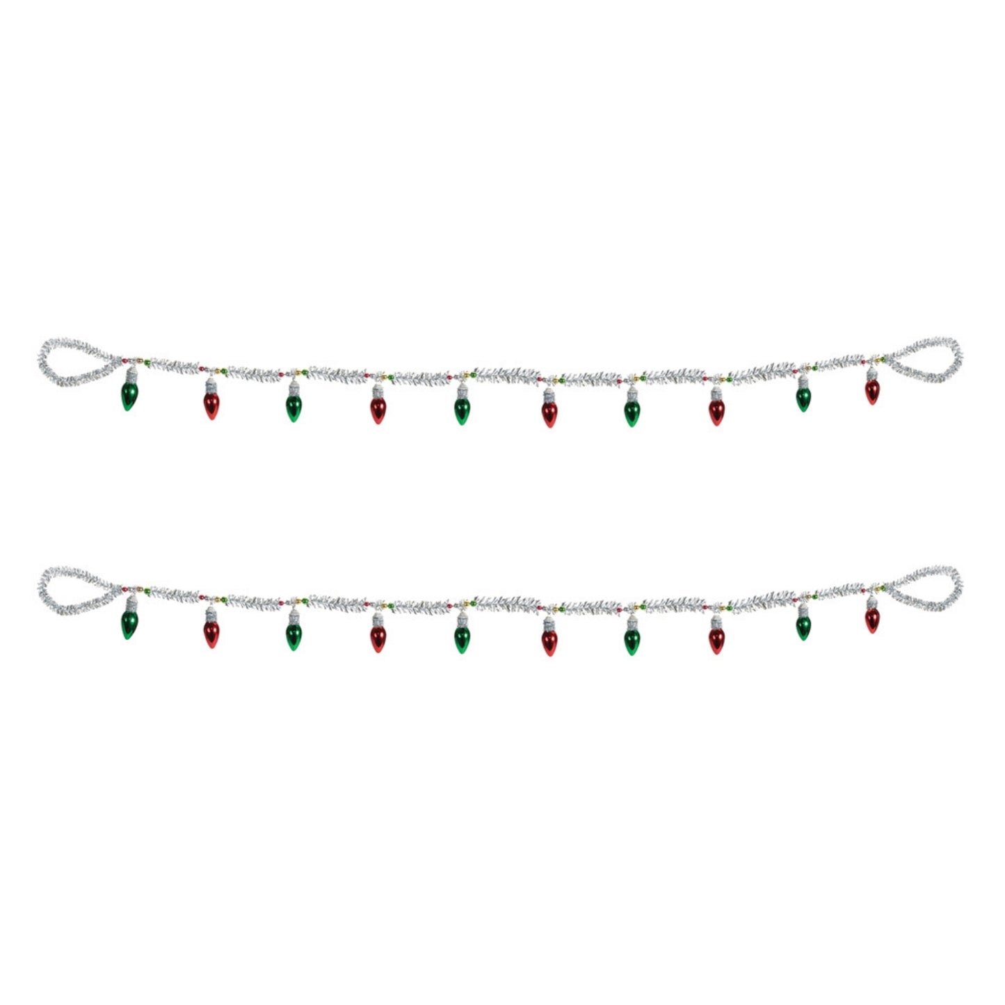 Vintage Light Bulb Tinsel Garland (Set of 2)