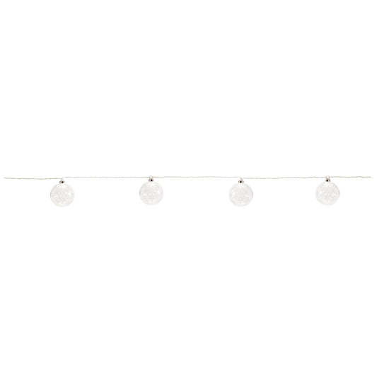 LED Snowflake Ball Ornament Light String 4.5'L