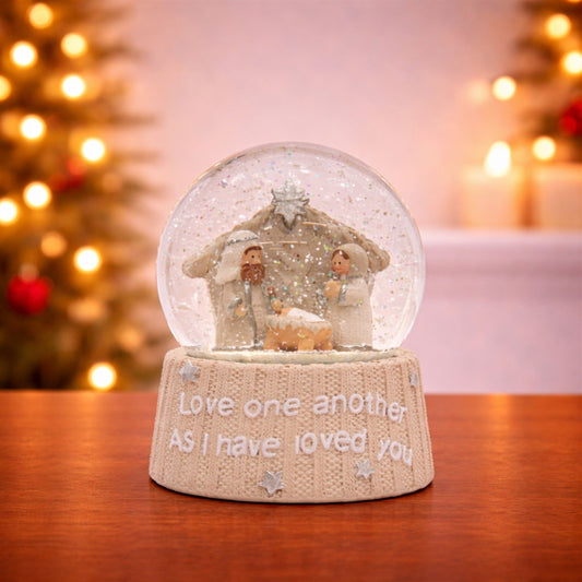 Holy Family Nativity Snow Globe