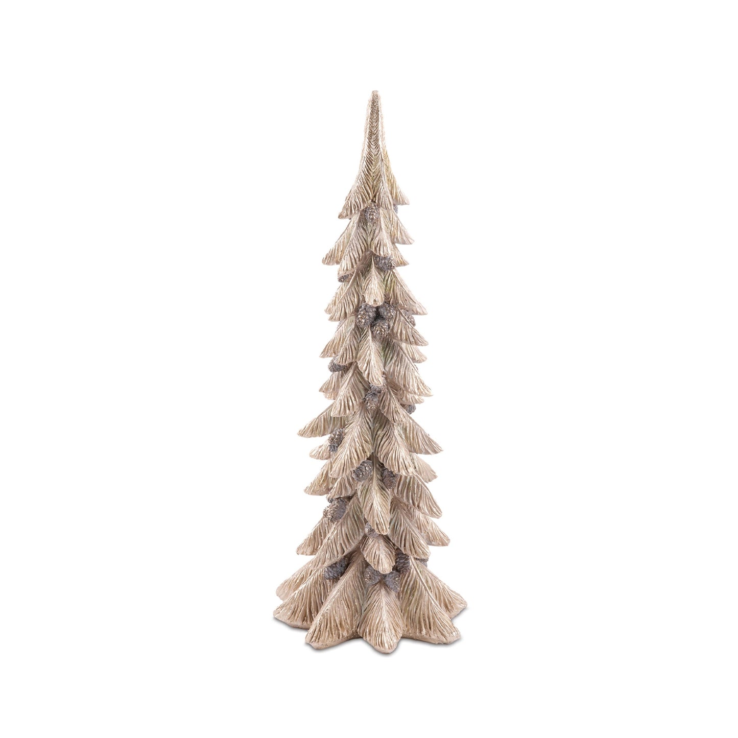 Metallic Pine Tree with Pinecones (Set of 3)