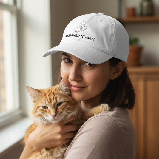 Assigned Human Dad Hat – Soft Cotton Adjustable Cap