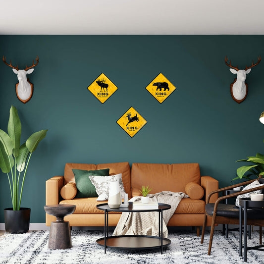 Black Bear Crossing - Metal Wall Art