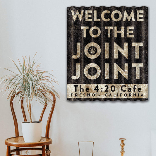 Welcome to the Joint Joint - Corrugated Metal Wall Art