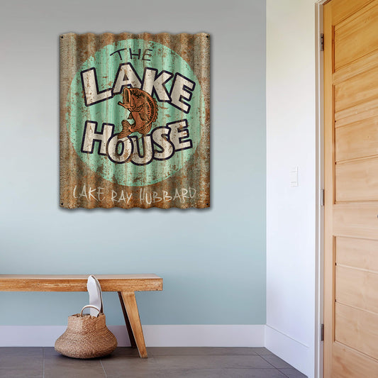 The Lake House - Corrugated Metal Wall Art