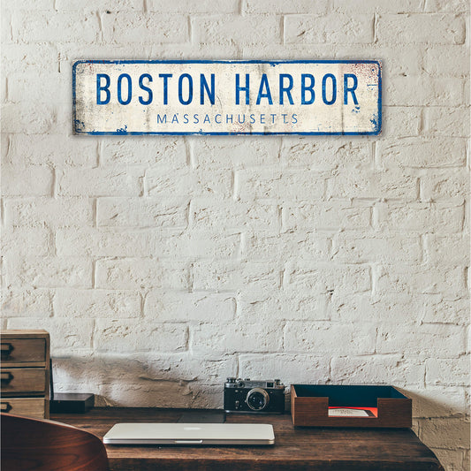 Landmark Classic Custom Signs: Blue Text 2 - Wall Decor