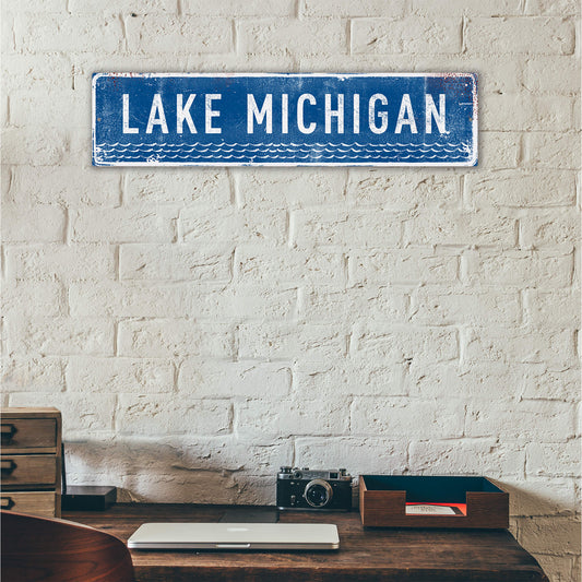 Landmark Waves Custom Signs: Blue 1 - Wall Decor