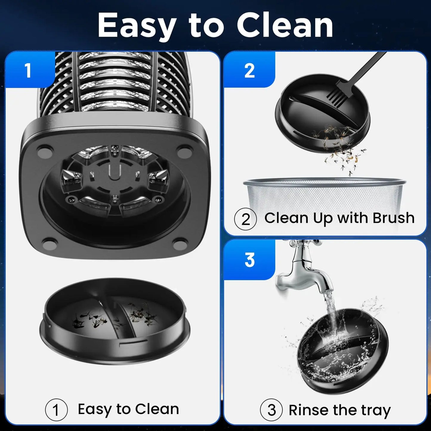 Solar Mosquito Zapper Outdoor Rechargeable Bug Zapper