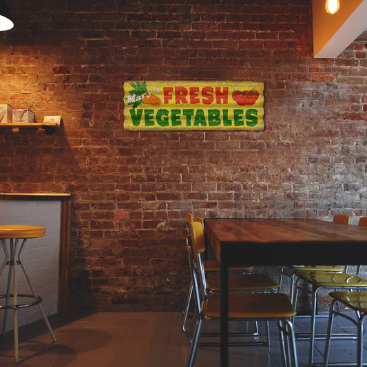 Fresh Vegetables - Corrugated Metal Wall Art