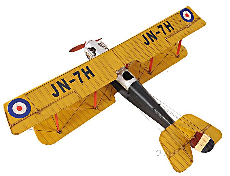 Yellow Curtis Jenny Plane 1:18