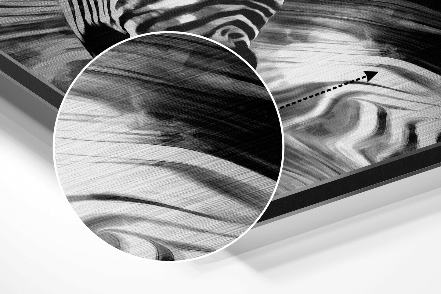 Zebra Brushed Aluminium Dibond Wall Art