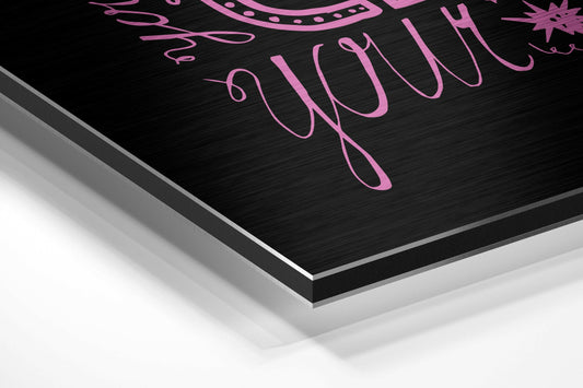 Change Your Thoughts Brushed Aluminium Dibond Wall Art