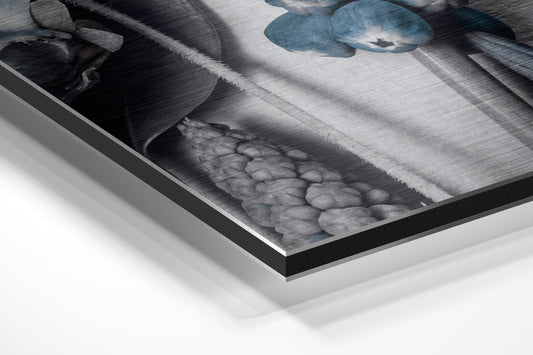 Flowers Brushed Aluminium Dibond Wall Art