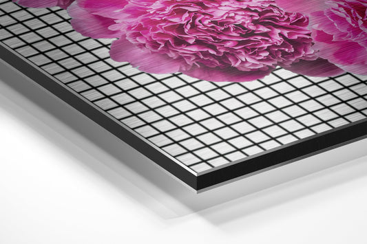 Lips Brushed Aluminium Dibond Wall Art