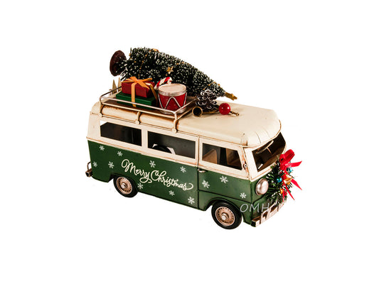 Handmade 1960s Volkswagen Bus Christmas Model