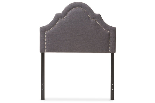 Baxton Studio Rita Modern and Contemporary Dark Grey Fabric Upholstered Twin Size Headboard