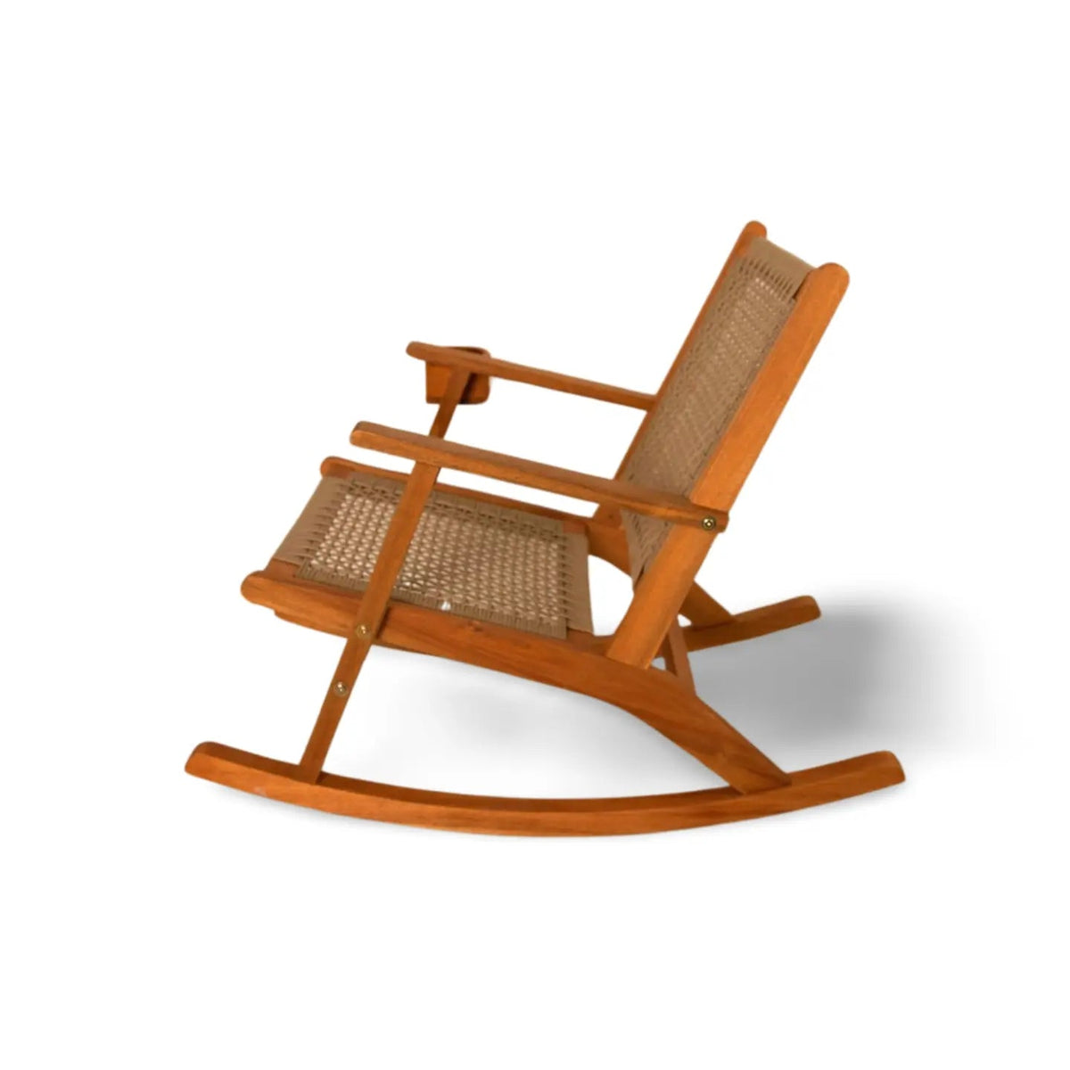 Vega Outdoor Rocking Chair with Beverage Holder