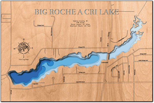 Big Roche a Cri Lake in Adams County, Wisconsin