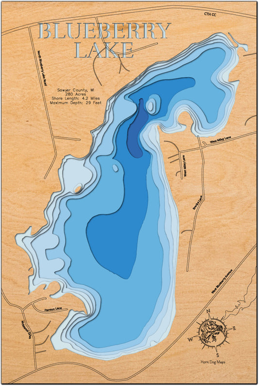 Blueberry Lake in Sawyer County, Wisconsin
