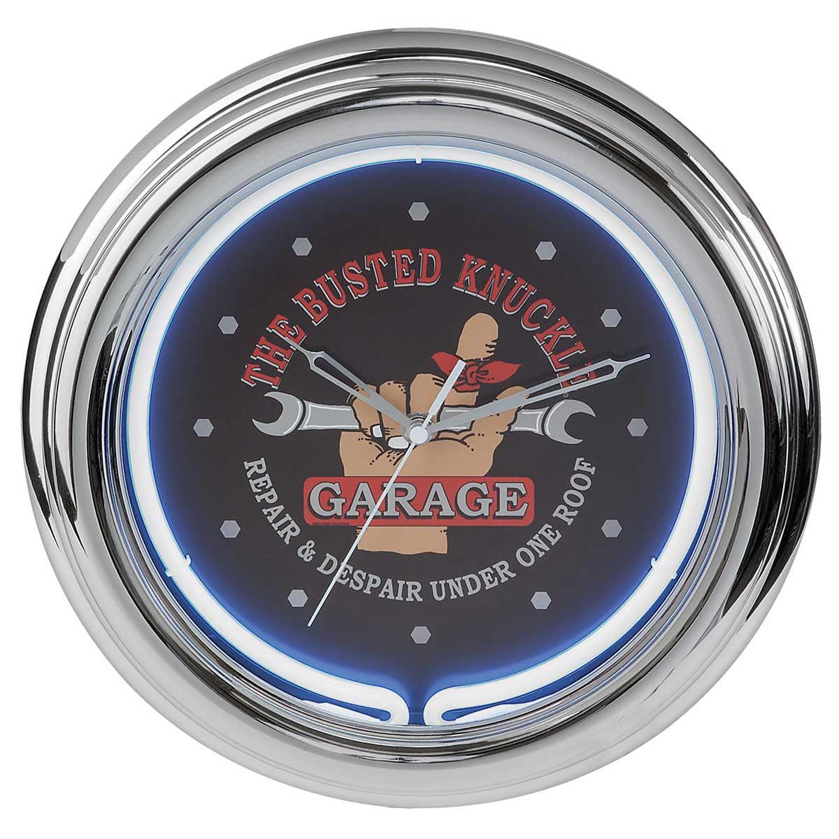 Busted Knuckle Garage Neon Clock