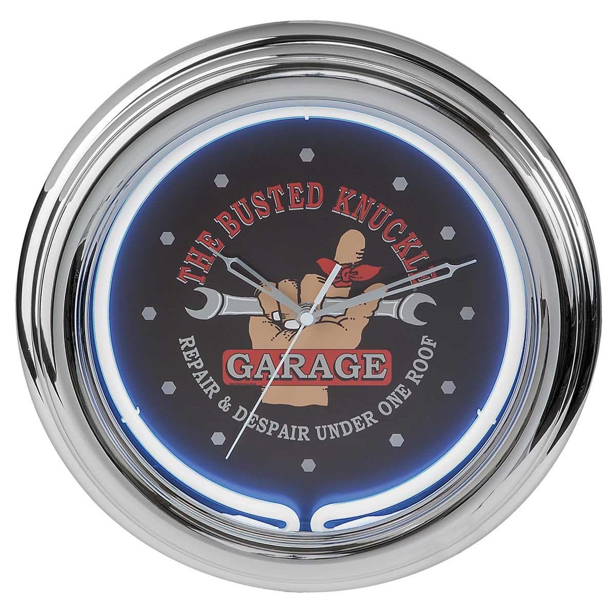 Busted Knuckle Garage Neon Clock