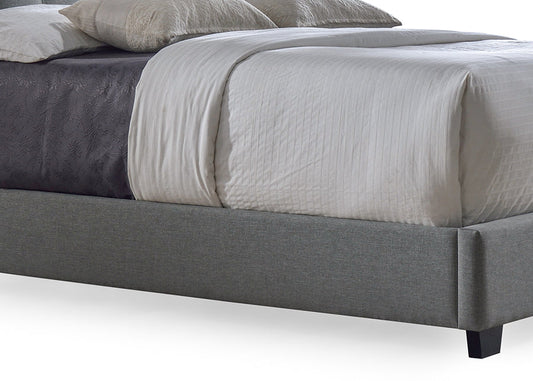 Baxton Studio Katherine Contemporary Grey Fabric Nail head Trim King Size Wingback Bed