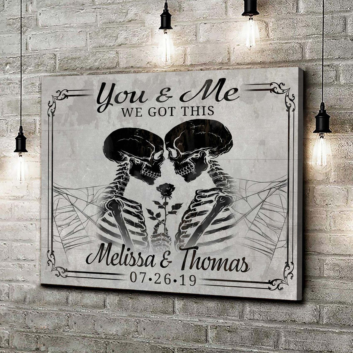 We Got This Skeleton Personalized Sign - Unique Anniversary Gift Idea