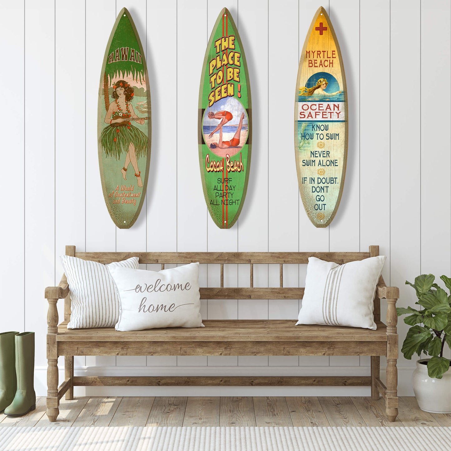 Ocean Safety Mermaid - Surfboard Wall Art