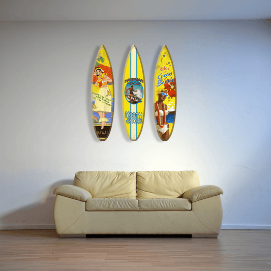 Butterfly Hula Girl - Surfboard Wall Art