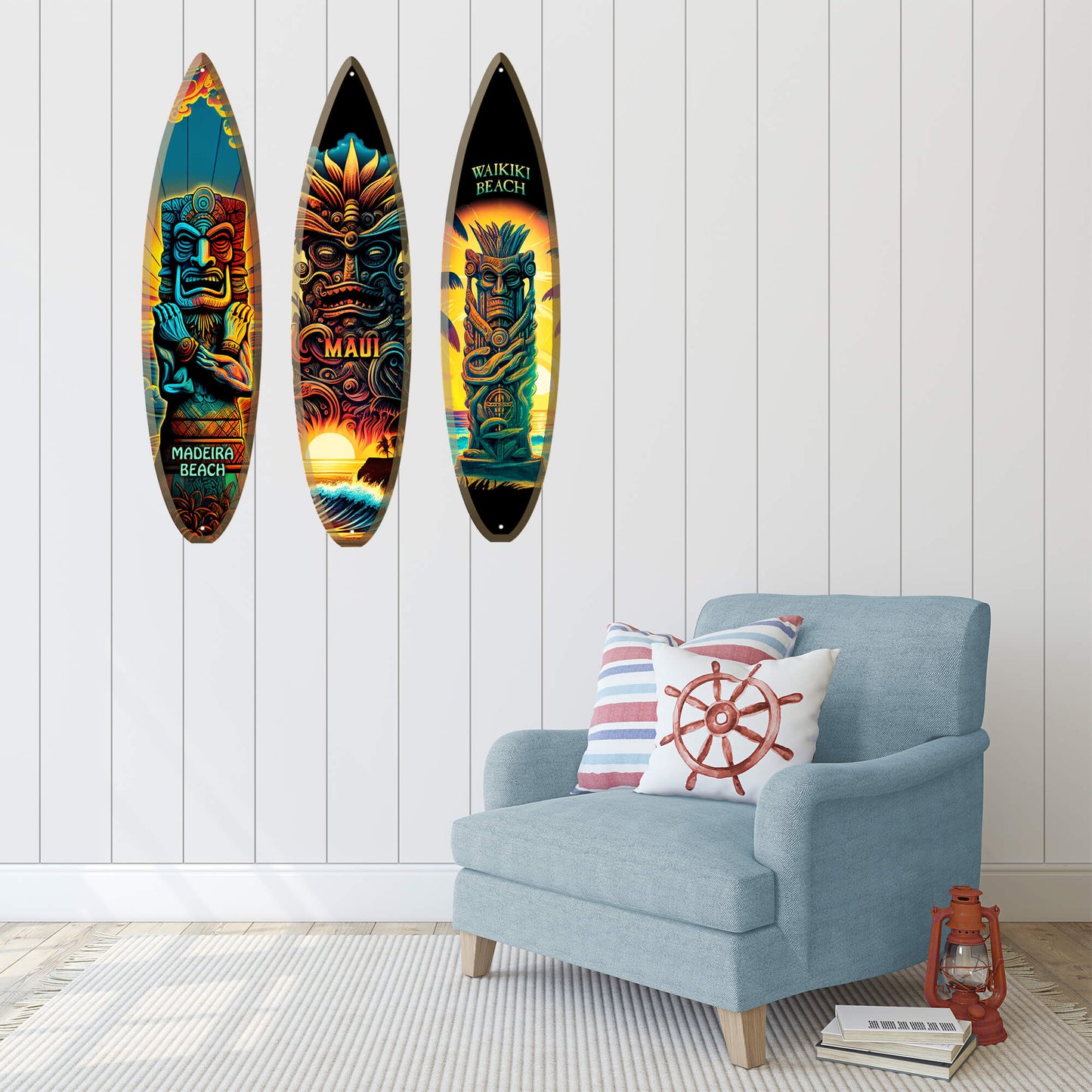Tiki Man 1 - Surfboard Wall Art