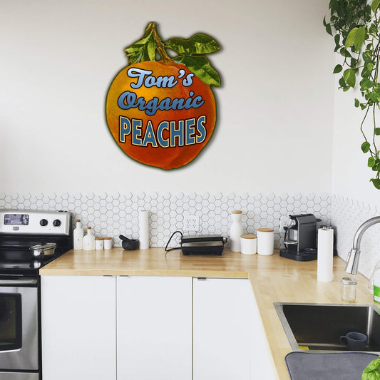 Garden Cutouts: Peaches - Decorative Plaque