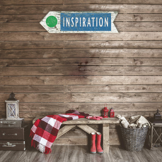 Ski Run Difficulty Arrow: Green - Wood Wall Decor