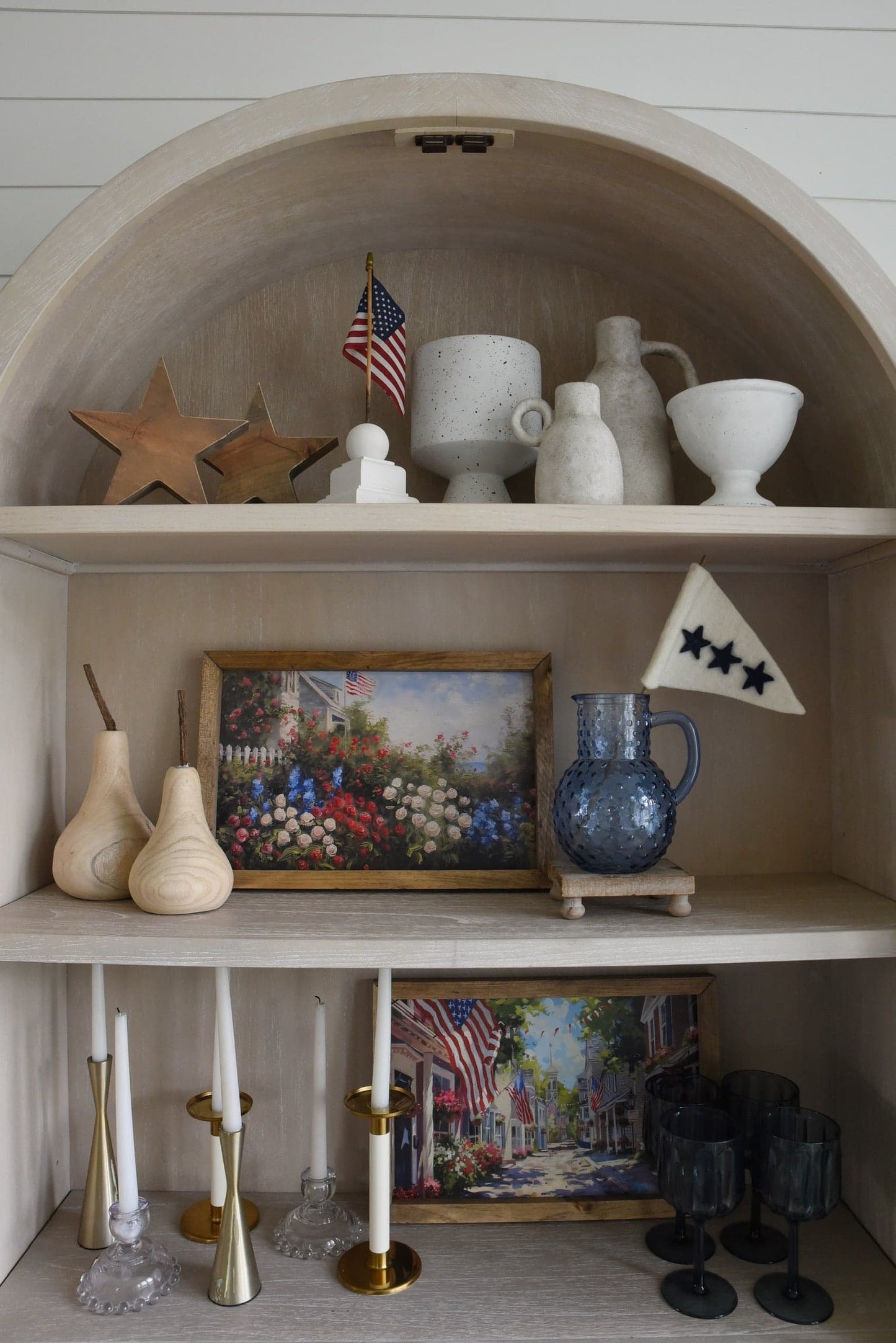 Patriotic Flowers Framed Art